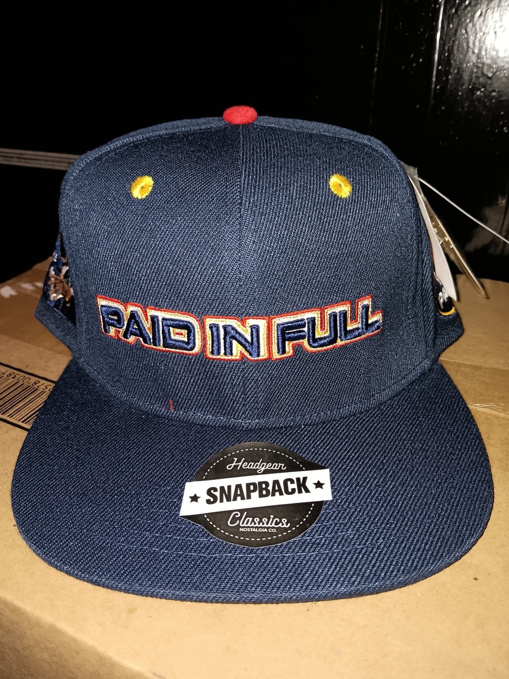 Paid In Full Navy Kids Snapback Hat